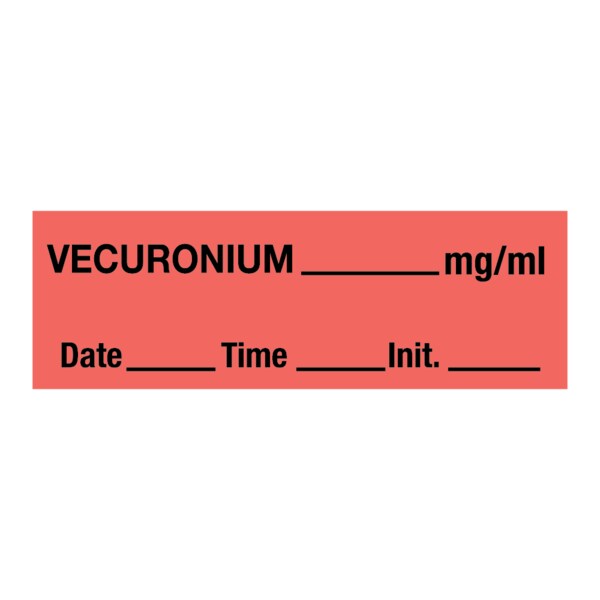 Vecuronium_mg/ml DTI 1/2 x 500 Flr Red w/Black